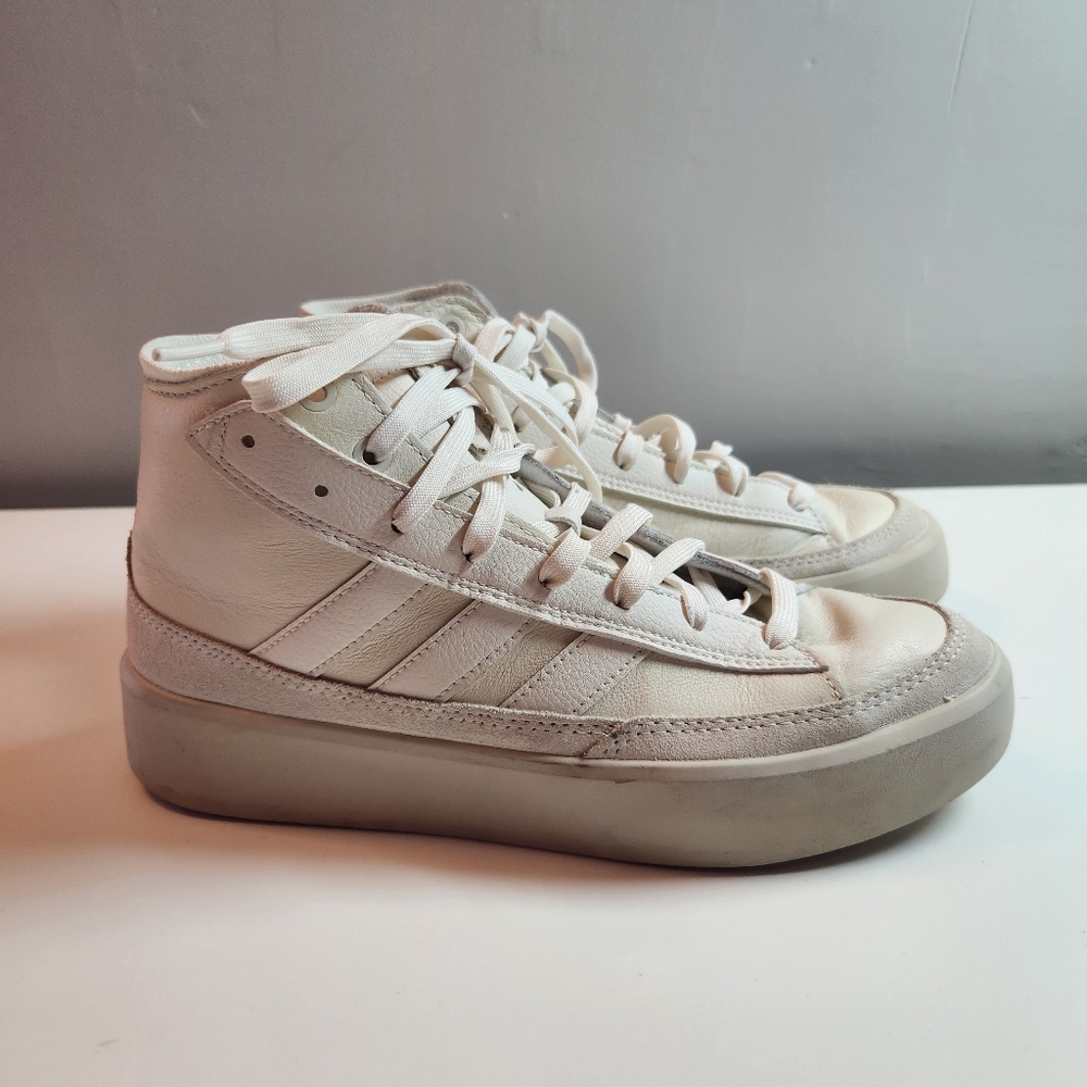 Adidas ZNSORED Hi Premium Leather Unisex Sneakers  Off-white Colorway. 